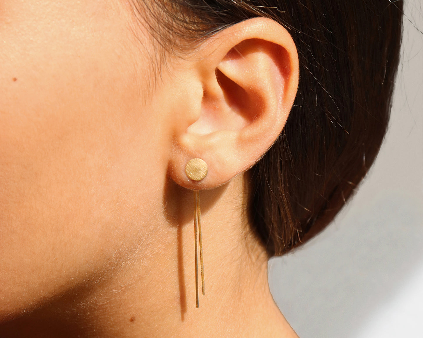 18KT yellow gold hanging earrings - Linea Tratto 2E