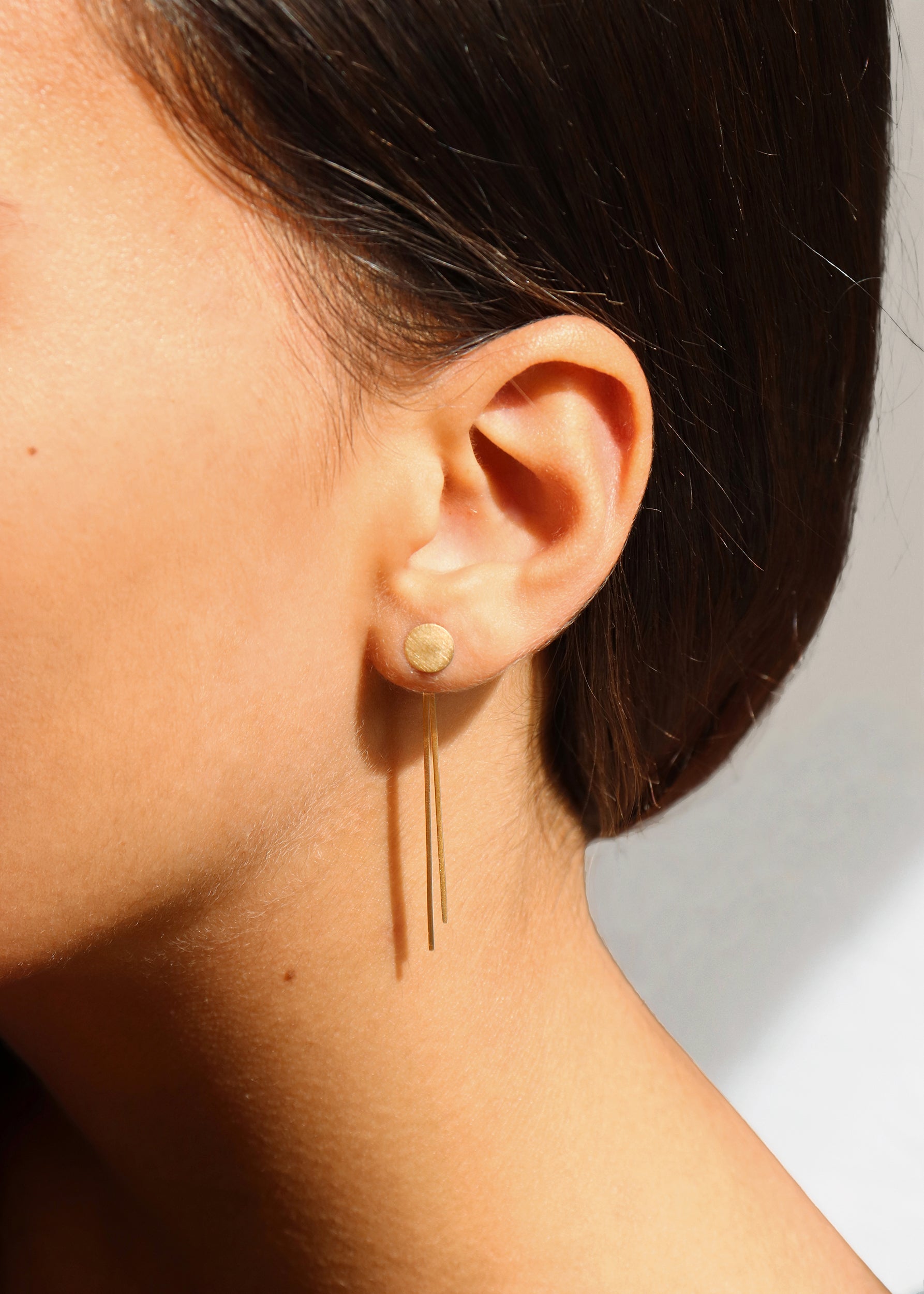 18KT yellow gold hanging earrings - Linea Tratto 2E