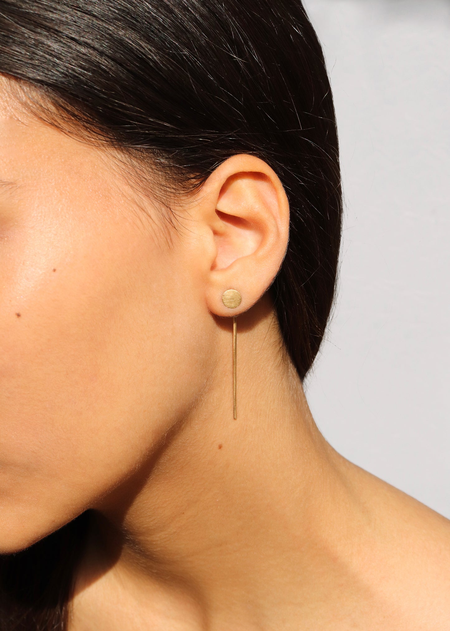 18KT yellow gold hanging earrings - Linea Tratto 3E