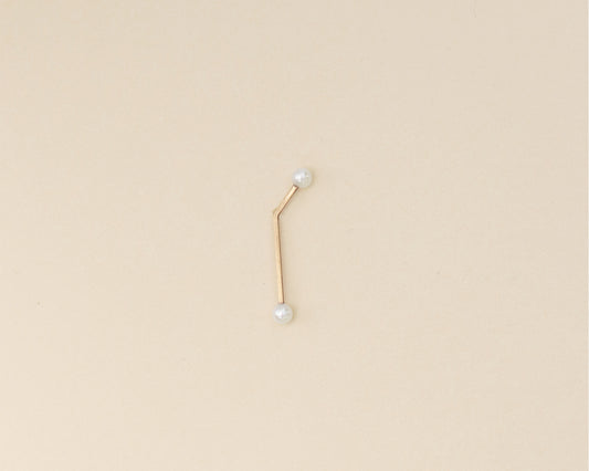 18KT yellow gold earring freshwater pearls - Linea PL