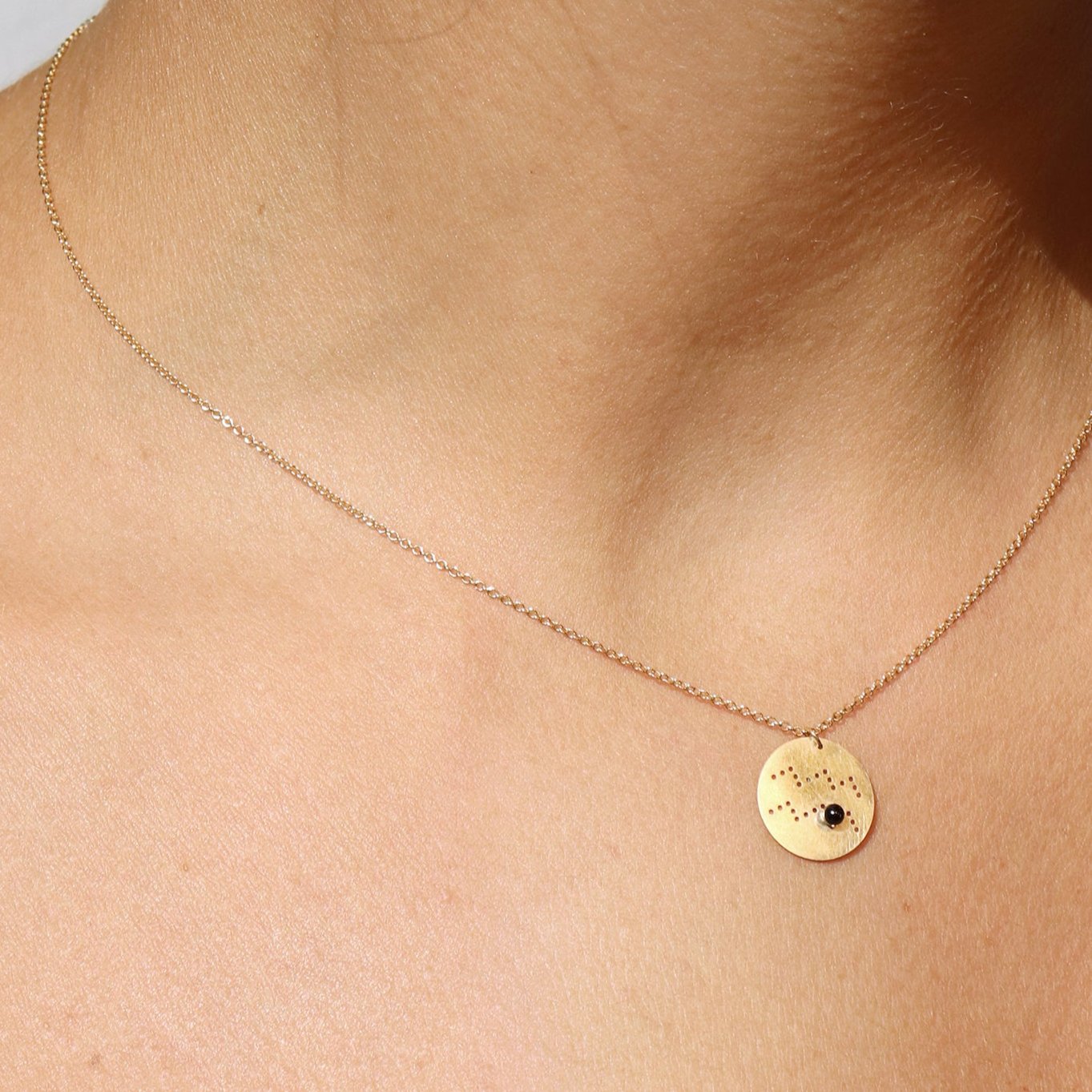 18 kt gold necklace zodiac lia di gregorio - Aquarius