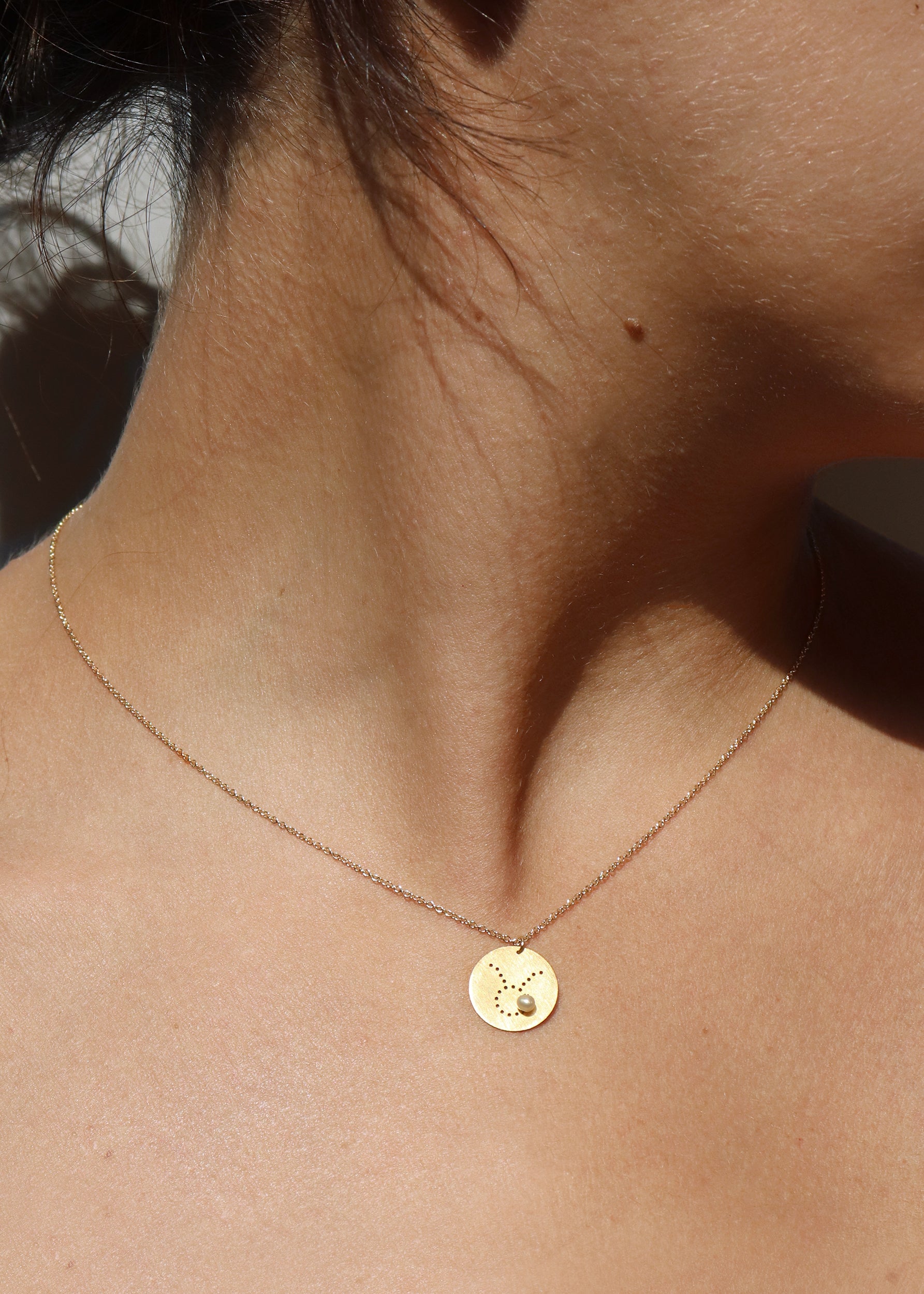 18 kt gold necklace zodiac lia di gregorio - taurus
