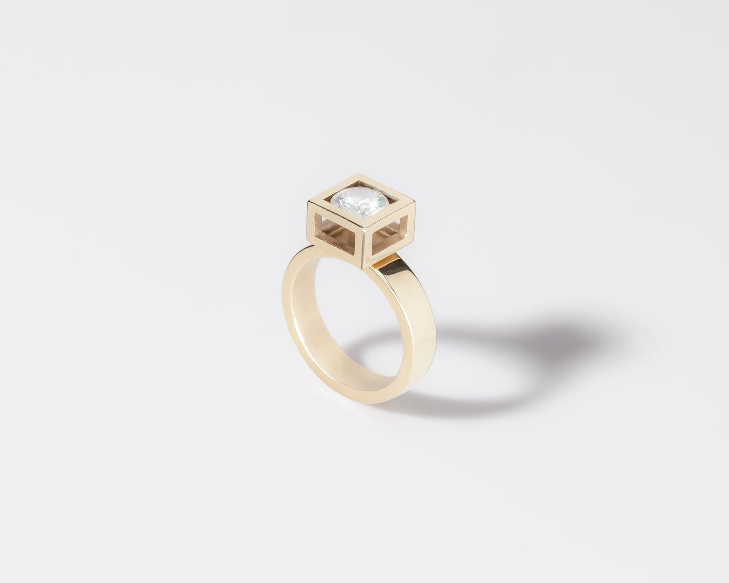 18KT yellow gold ring, with 1,0CT diamond - Don’t Worry