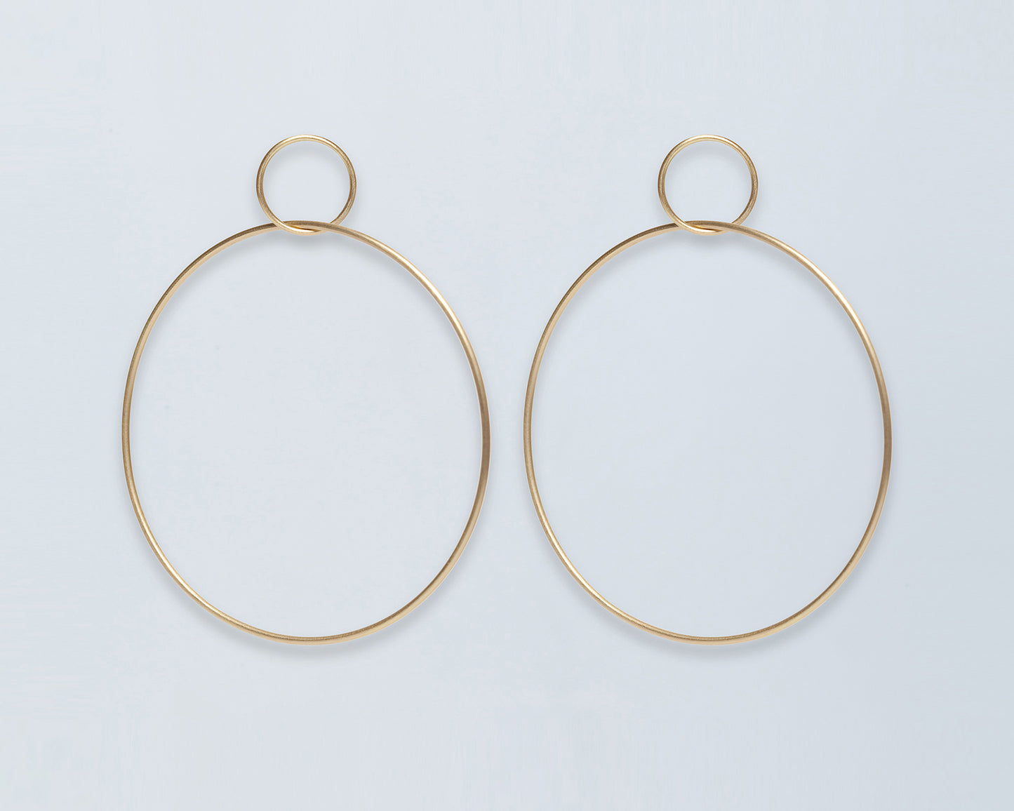 18KT yellow gold large hoop earrings - Grande Cerchio