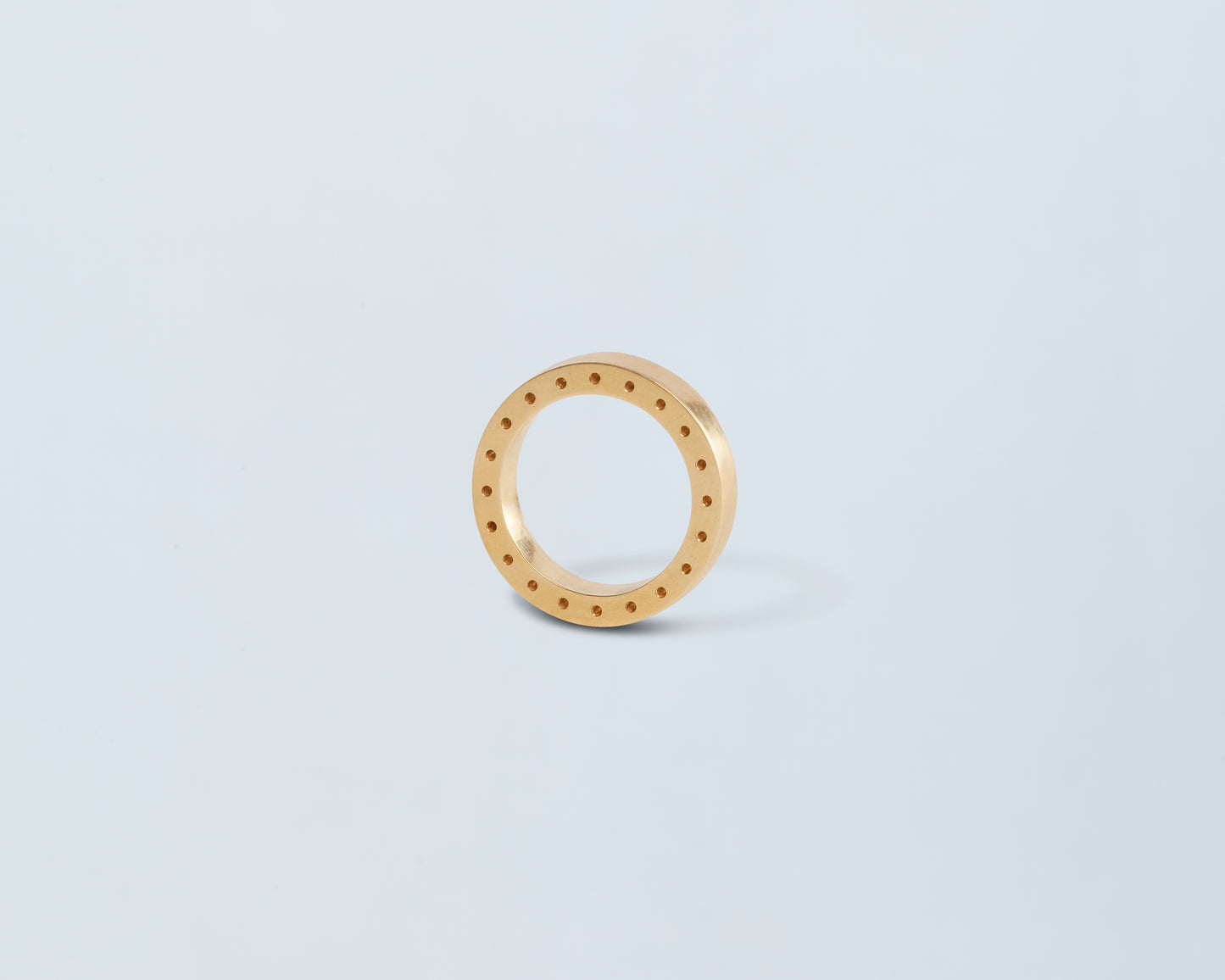 18KT yellow gold wedding ring - Sides Holes