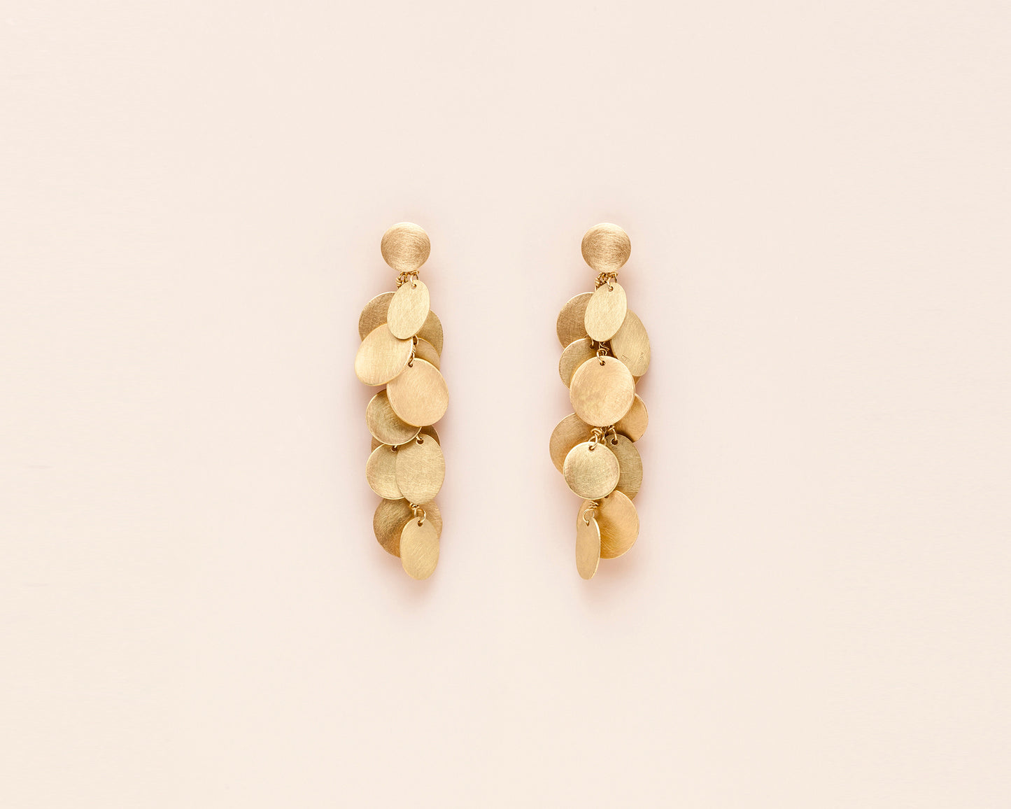 18KT yellow gold hanging earrings - Pianino