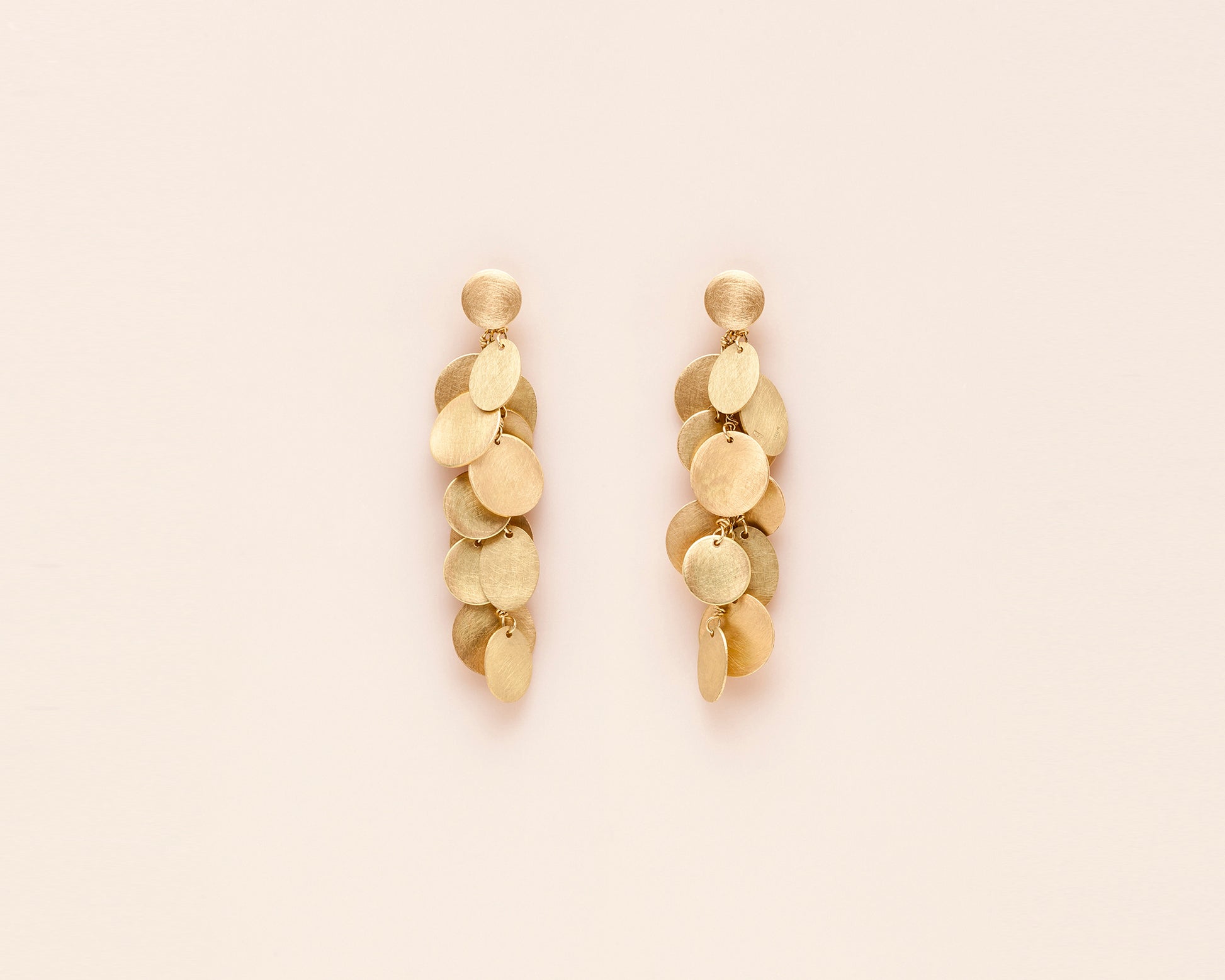 18KT yellow gold hanging earrings - Pianino