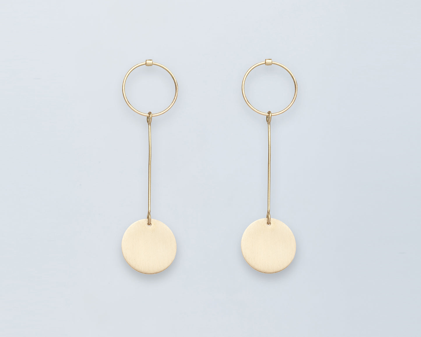 18KT yellow gold hanging earrings - Pieno Vuoto