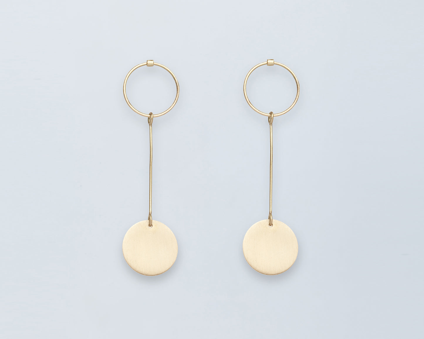 18KT yellow gold hanging earrings - Pieno Vuoto