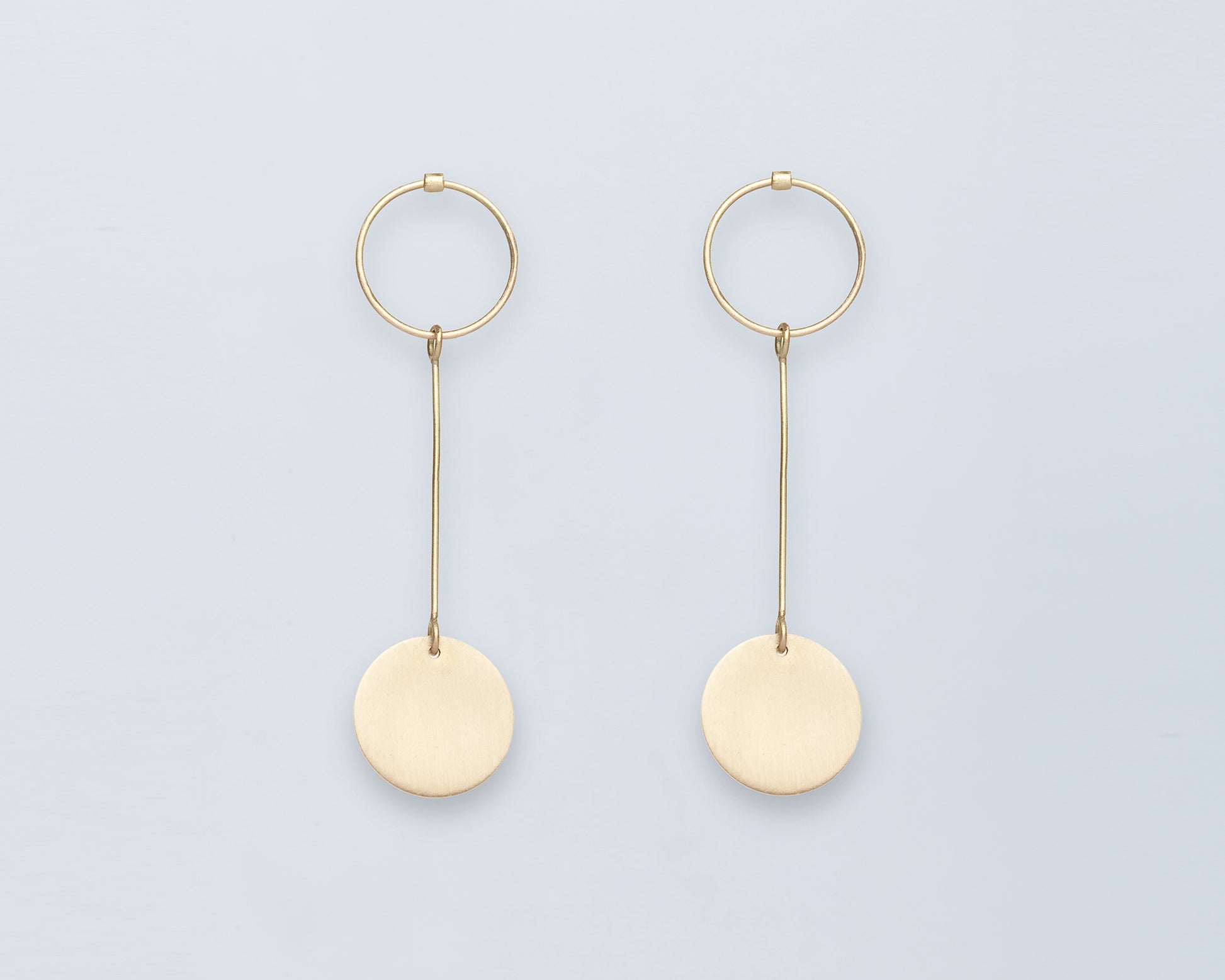 18KT yellow gold hanging earrings - Pieno Vuoto