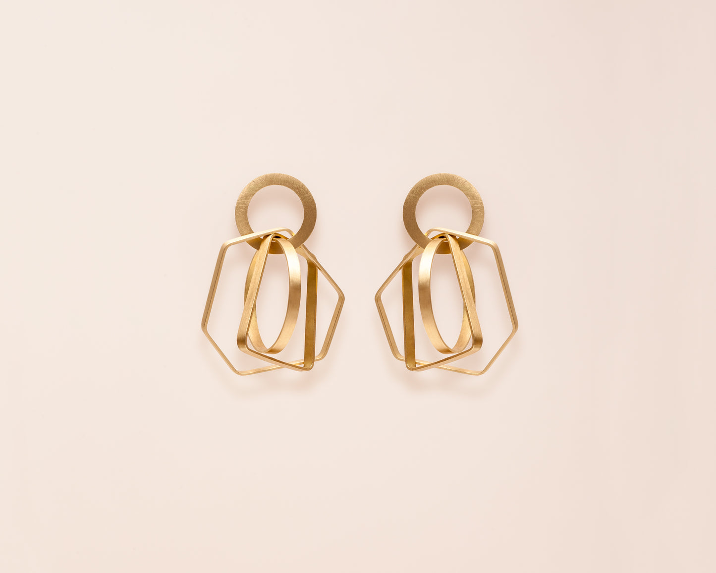 18KT yellow gold hanging earrings - Sagome