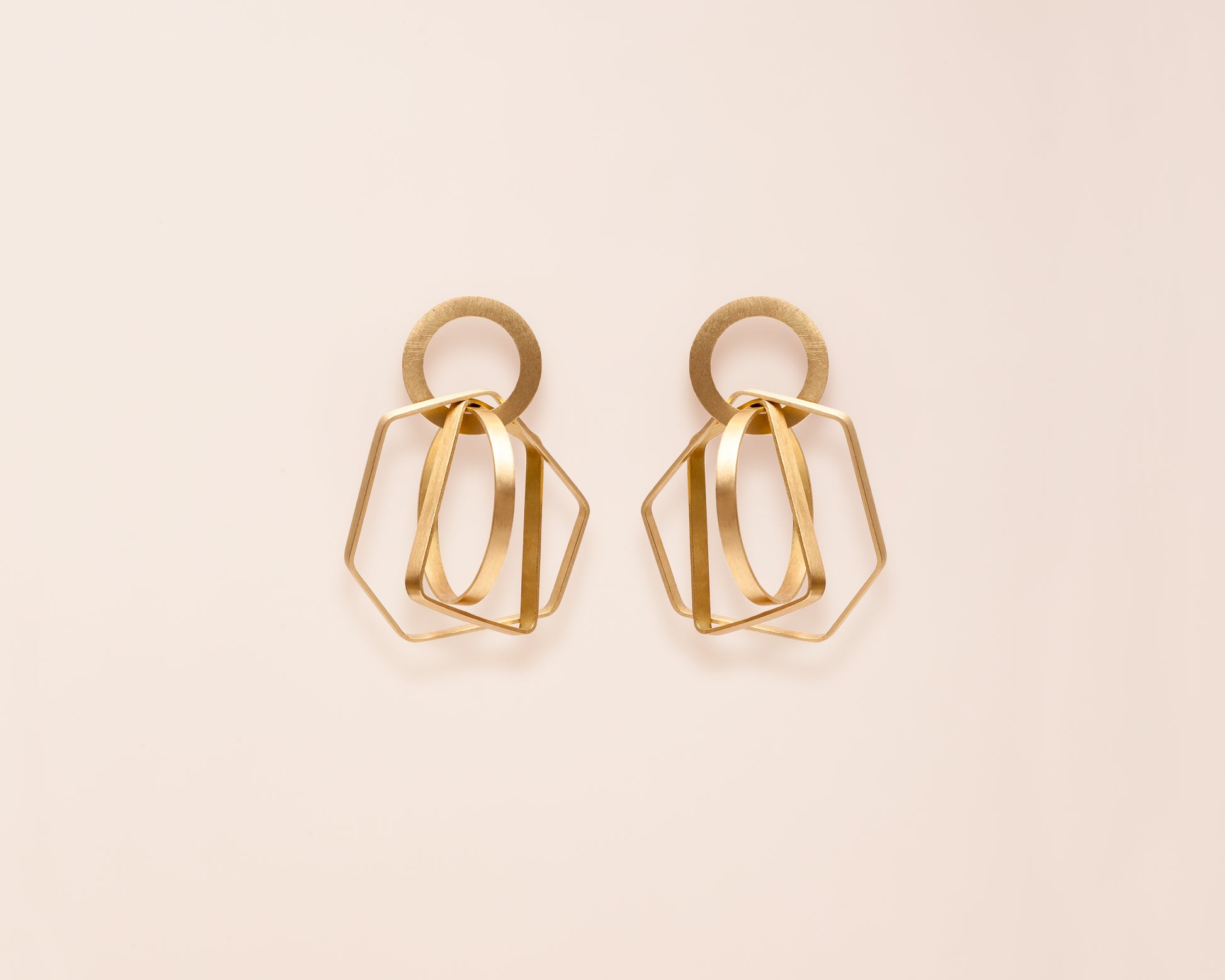 18KT yellow gold hanging earrings - Sagome