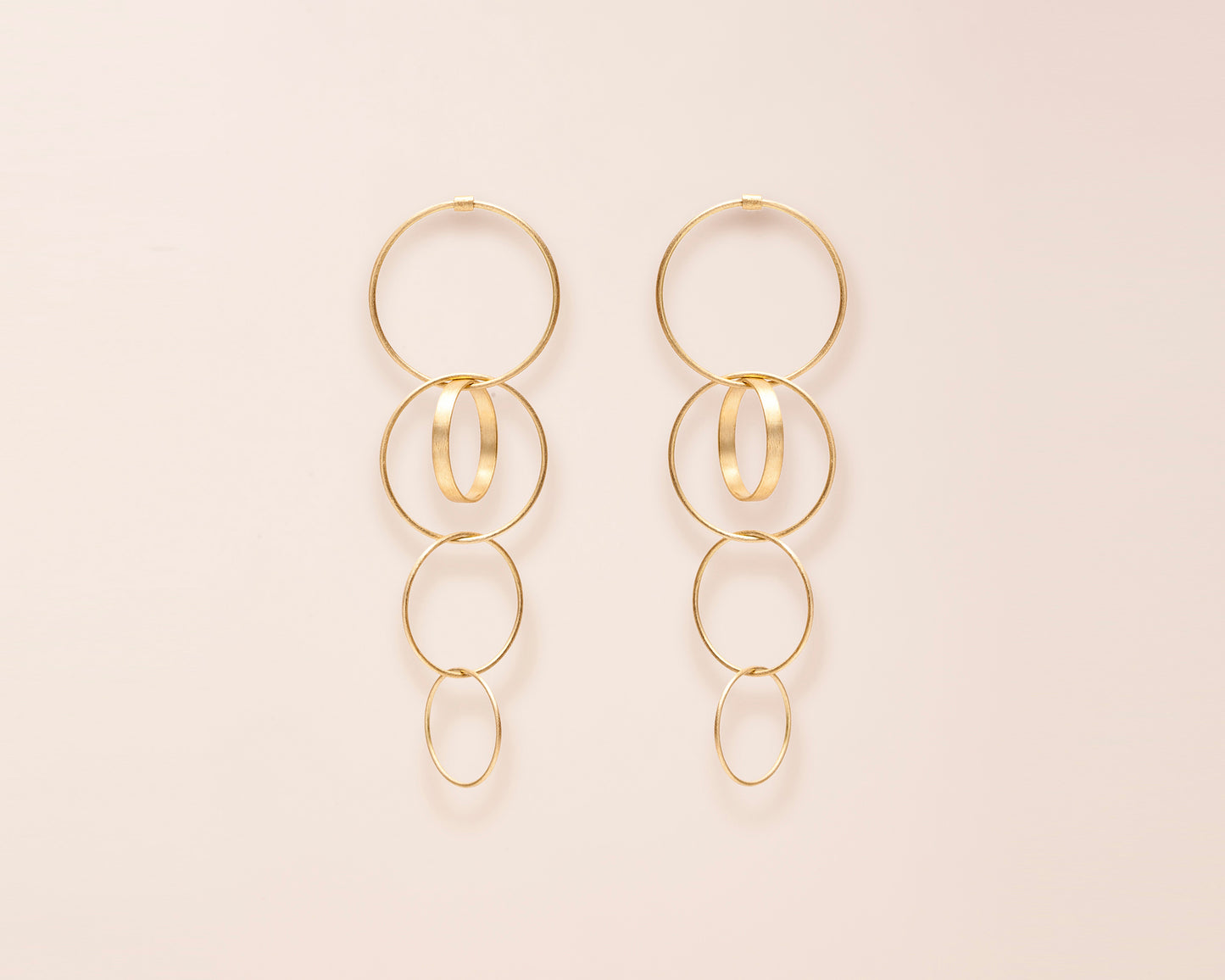 18KT yellow gold hanging earrings - Sequenza