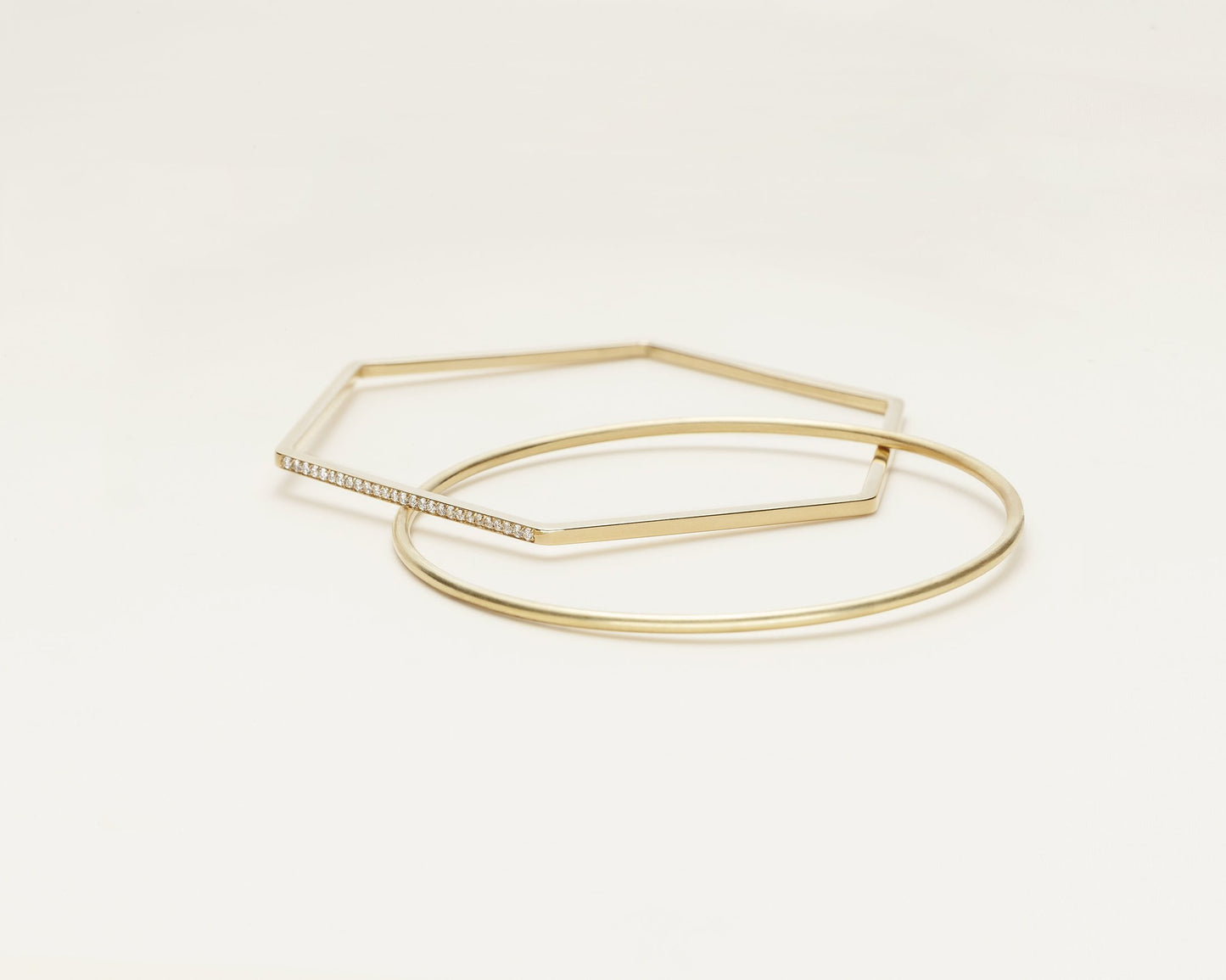 18KT yellow gold bracelet with diamonds - Cerchio Esagono B