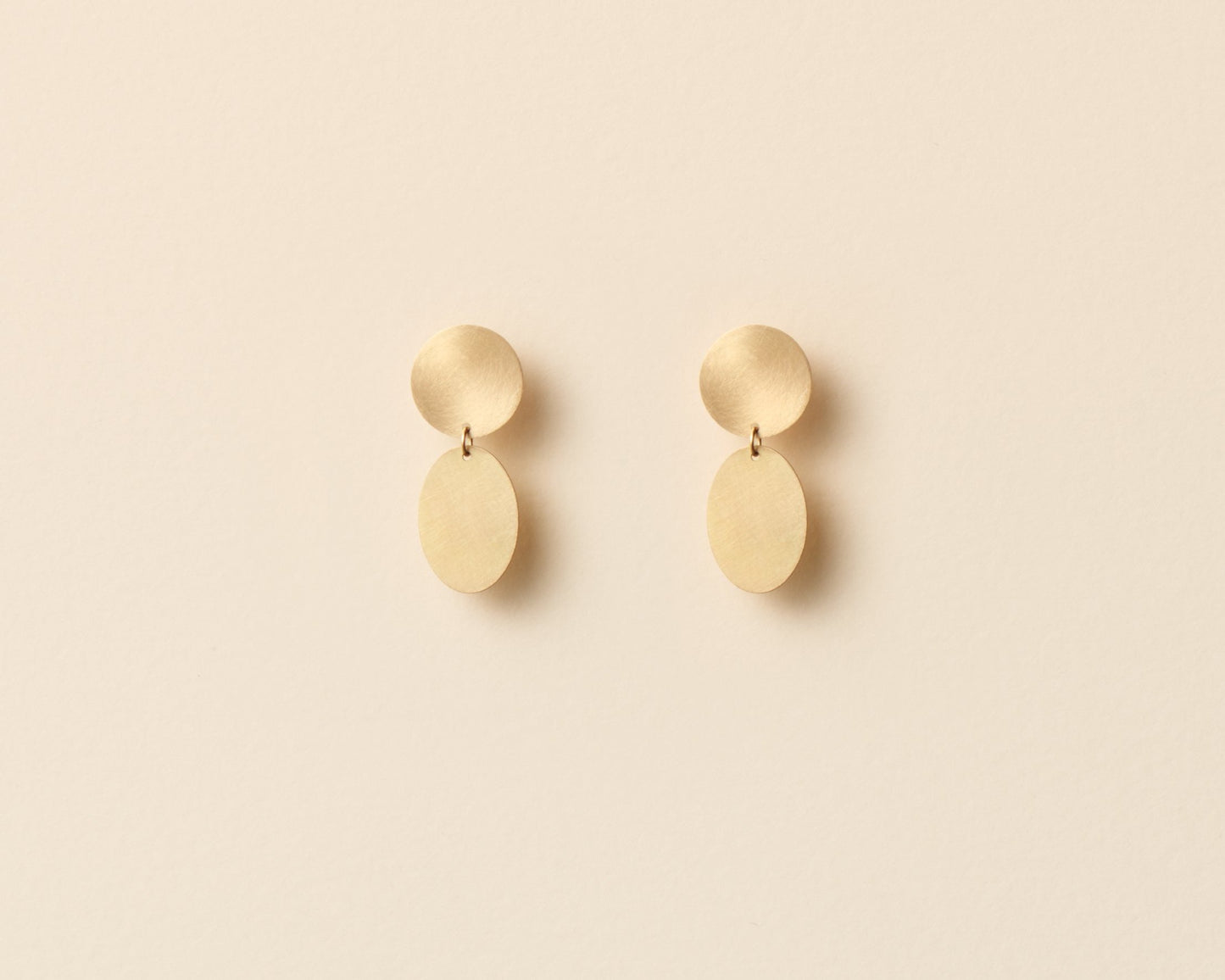 18KT yellow gold hanging earrings - Pieno Vuoto 1E