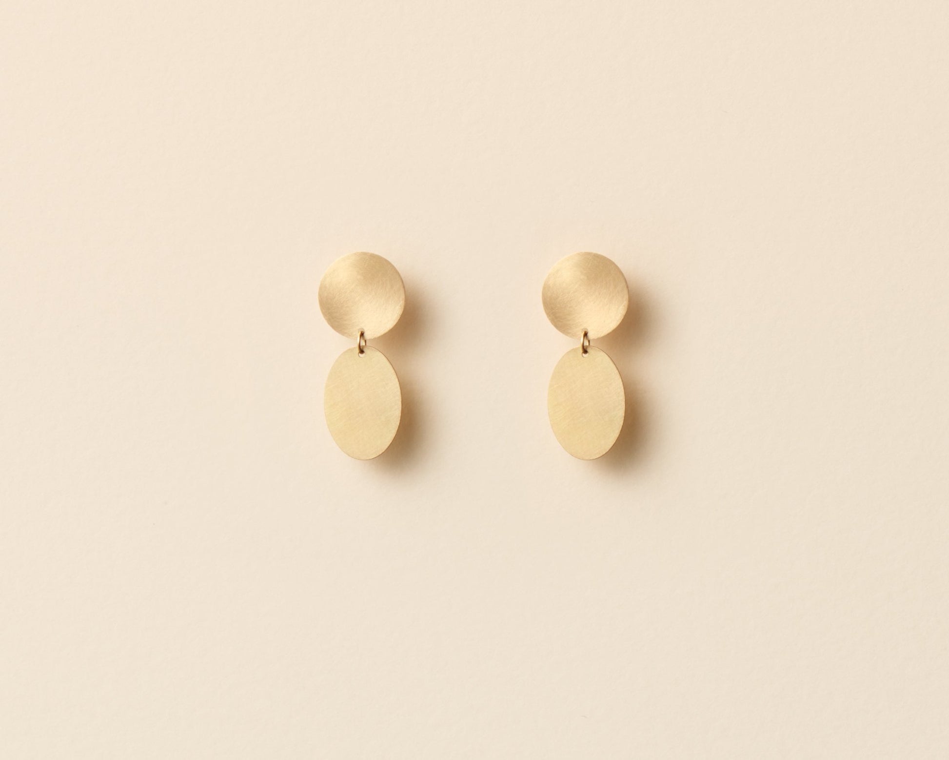 18KT yellow gold hanging earrings - Pieno Vuoto 1E