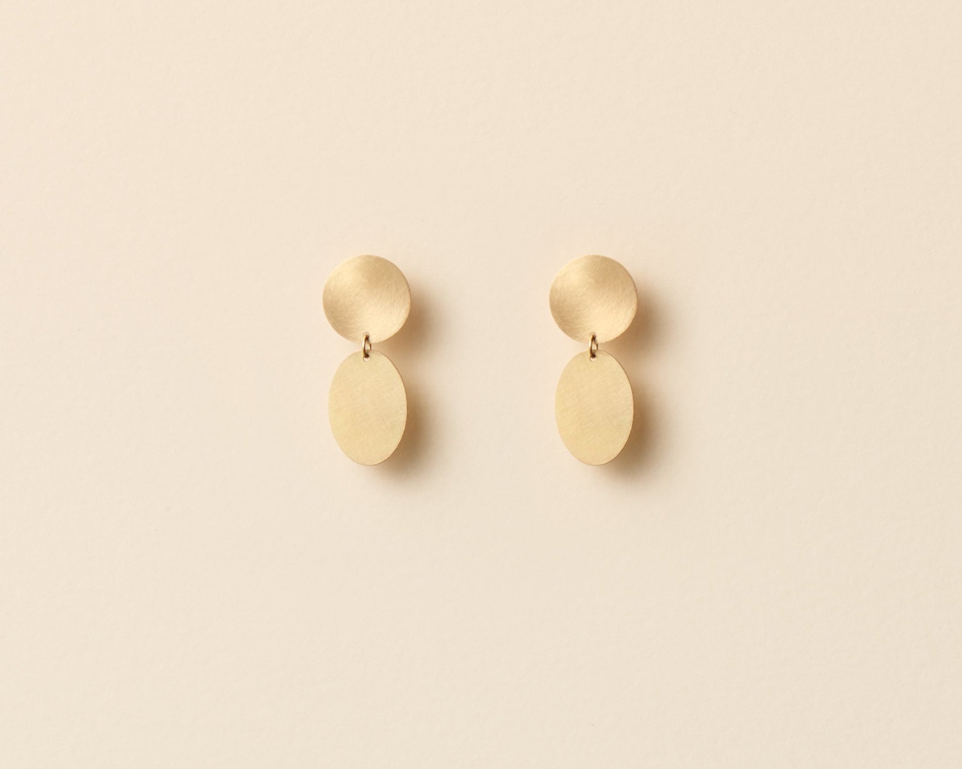 18KT yellow gold hanging earrings - Pieno Vuoto 1E