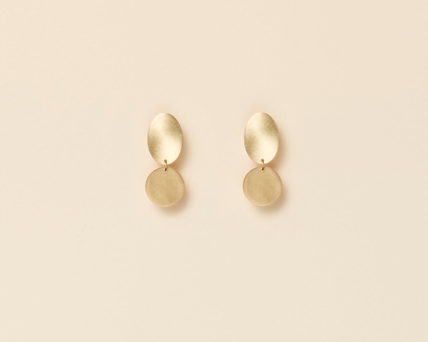 18KT yellow gold hanging earrings - Pieno Vuoto 1E