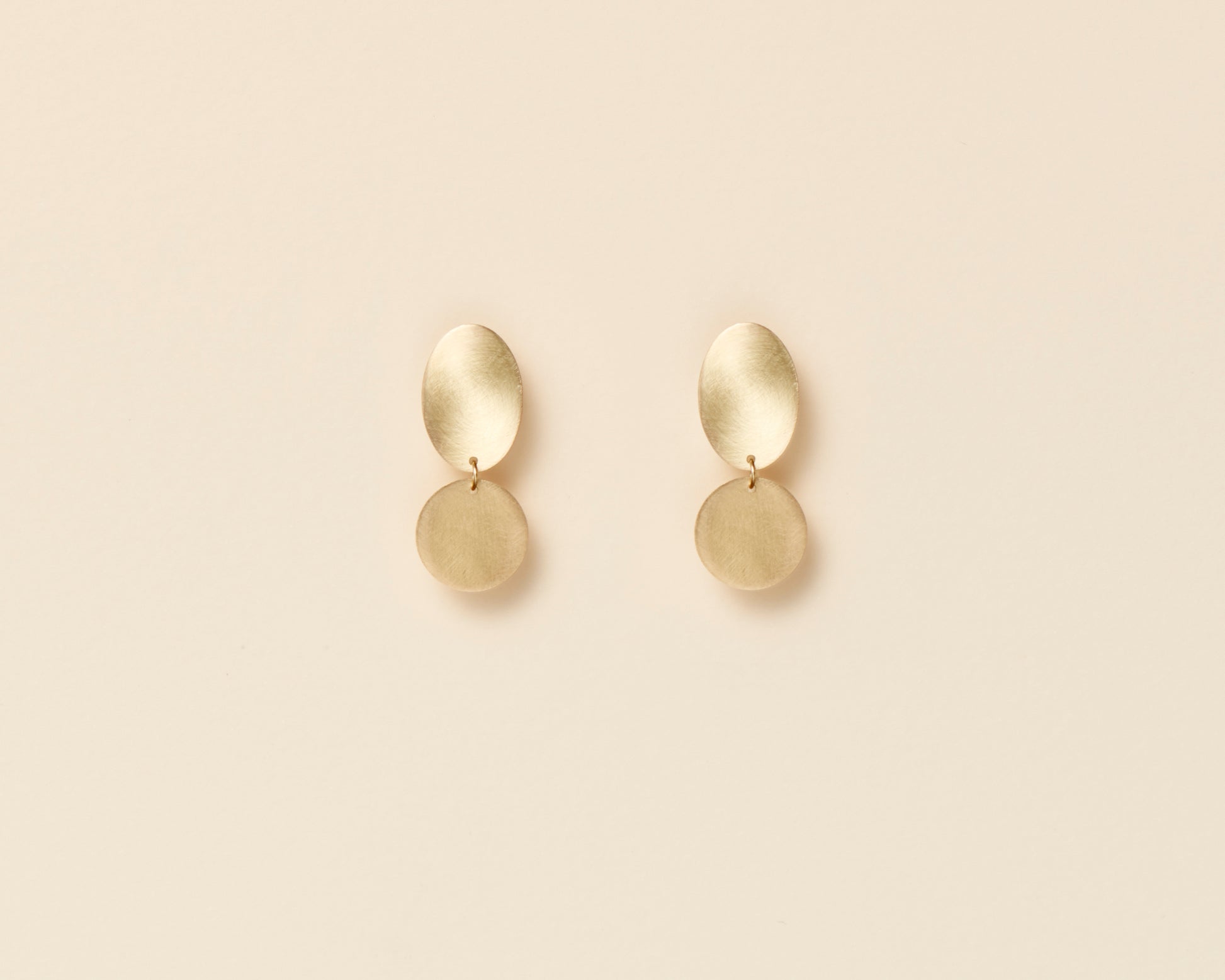 18KT yellow gold hanging earrings - Pieno Vuoto 1E