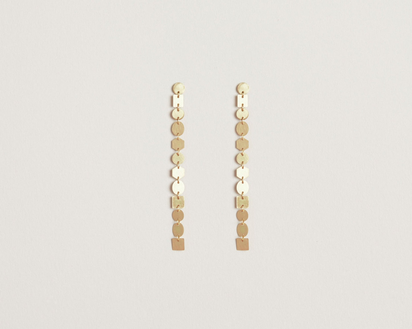 18KT yellow gold pendant earrings - Progressione 12