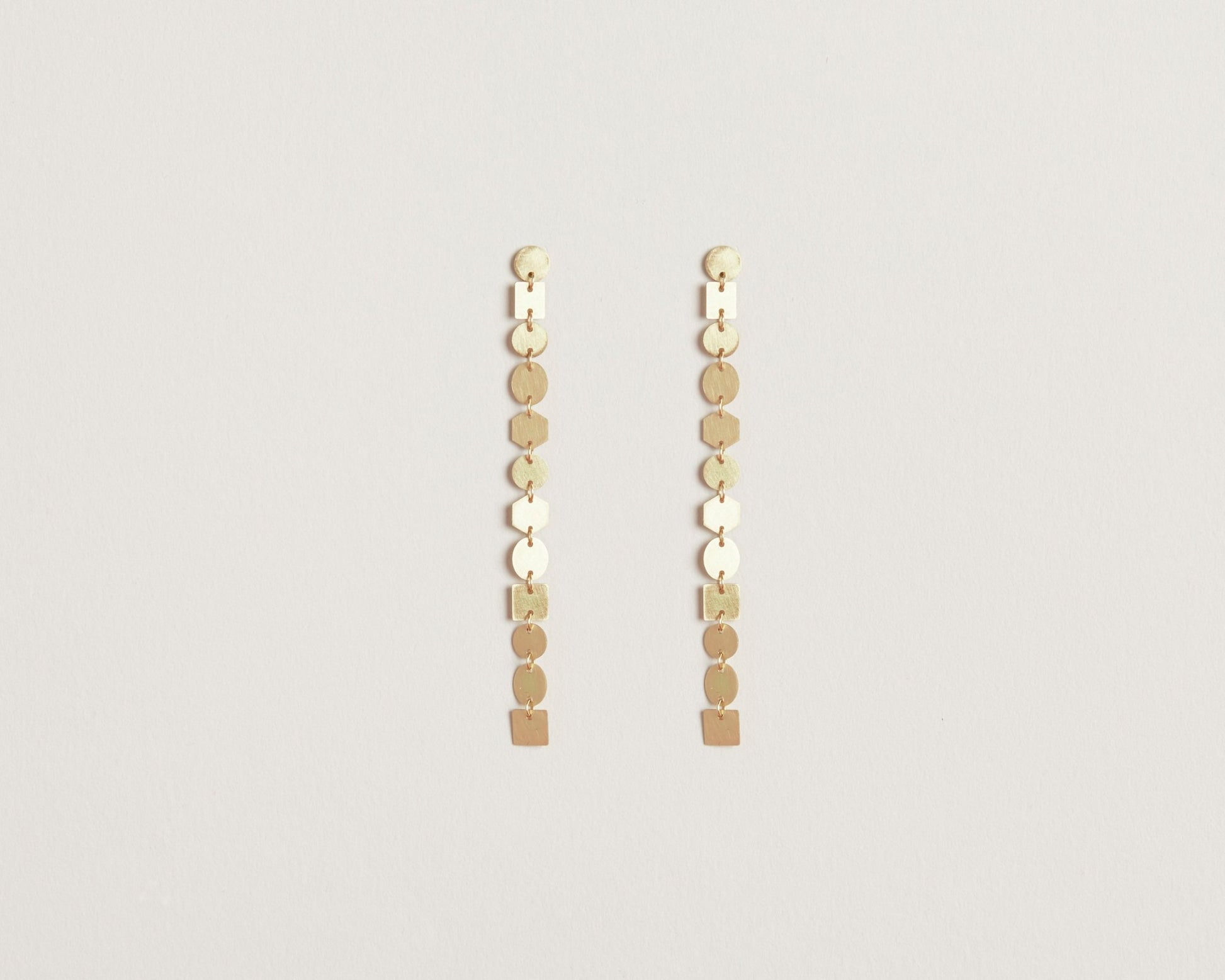 18KT yellow gold pendant earrings - Progressione 12
