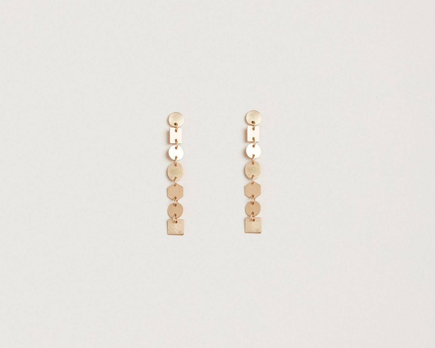 18KT yellow gold pendant earrings - Progressione 7