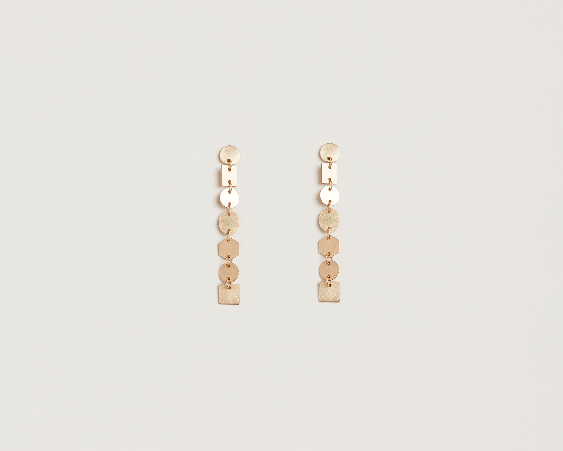 18KT yellow gold pendant earrings - Progressione 7