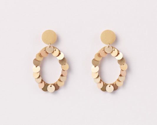 18KT yellow gold hanging earrings - Quark