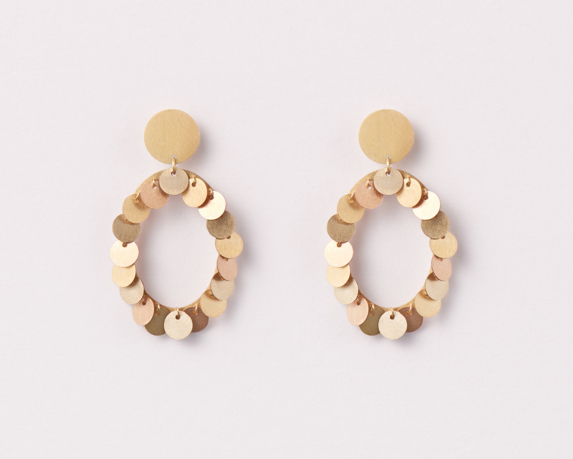 18KT yellow gold hanging earrings - Quark