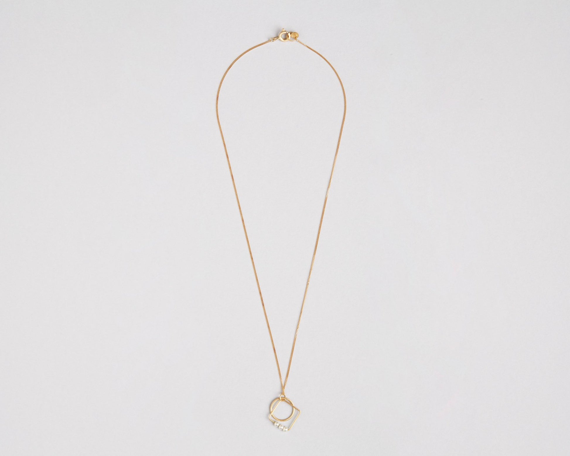 18KT gold necklace with freshwater pearls - All together