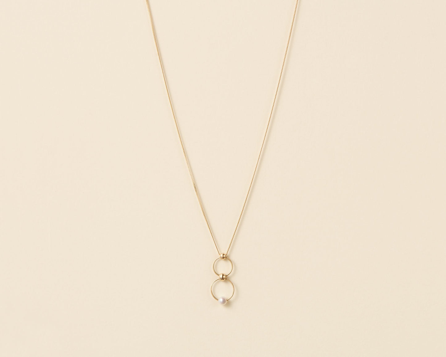 18KT gold necklace whit freshwater pearl - Callisto