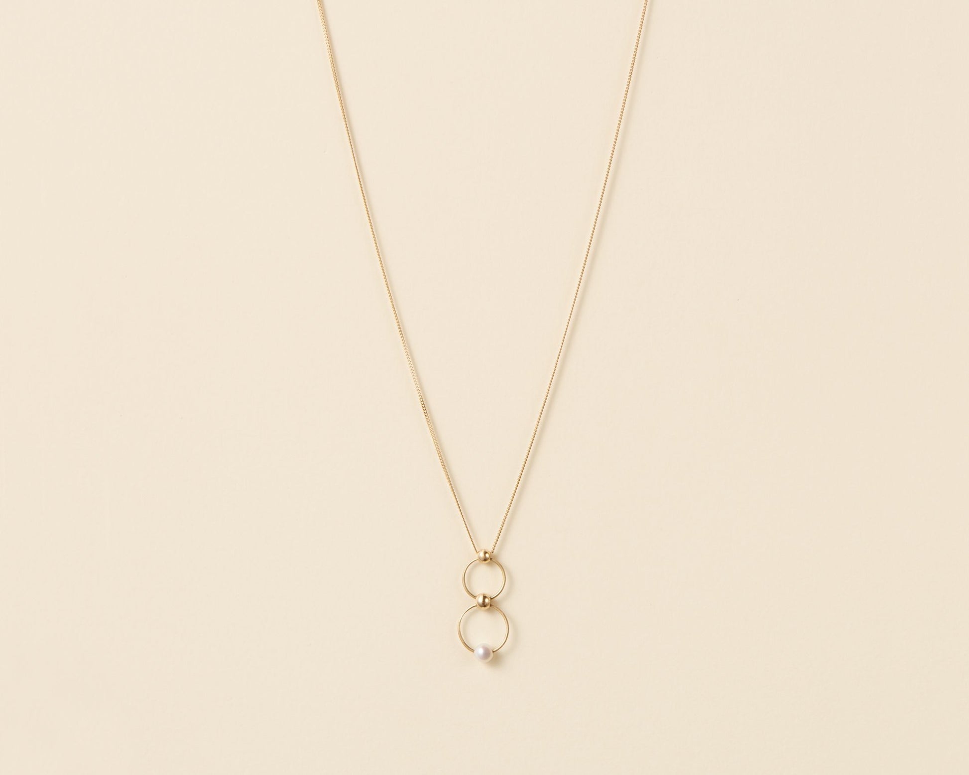 18KT gold necklace whit freshwater pearl - Callisto