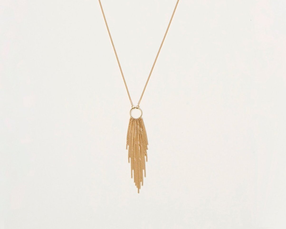 18KT yellow gold fringe necklace - Frange Ciuffo