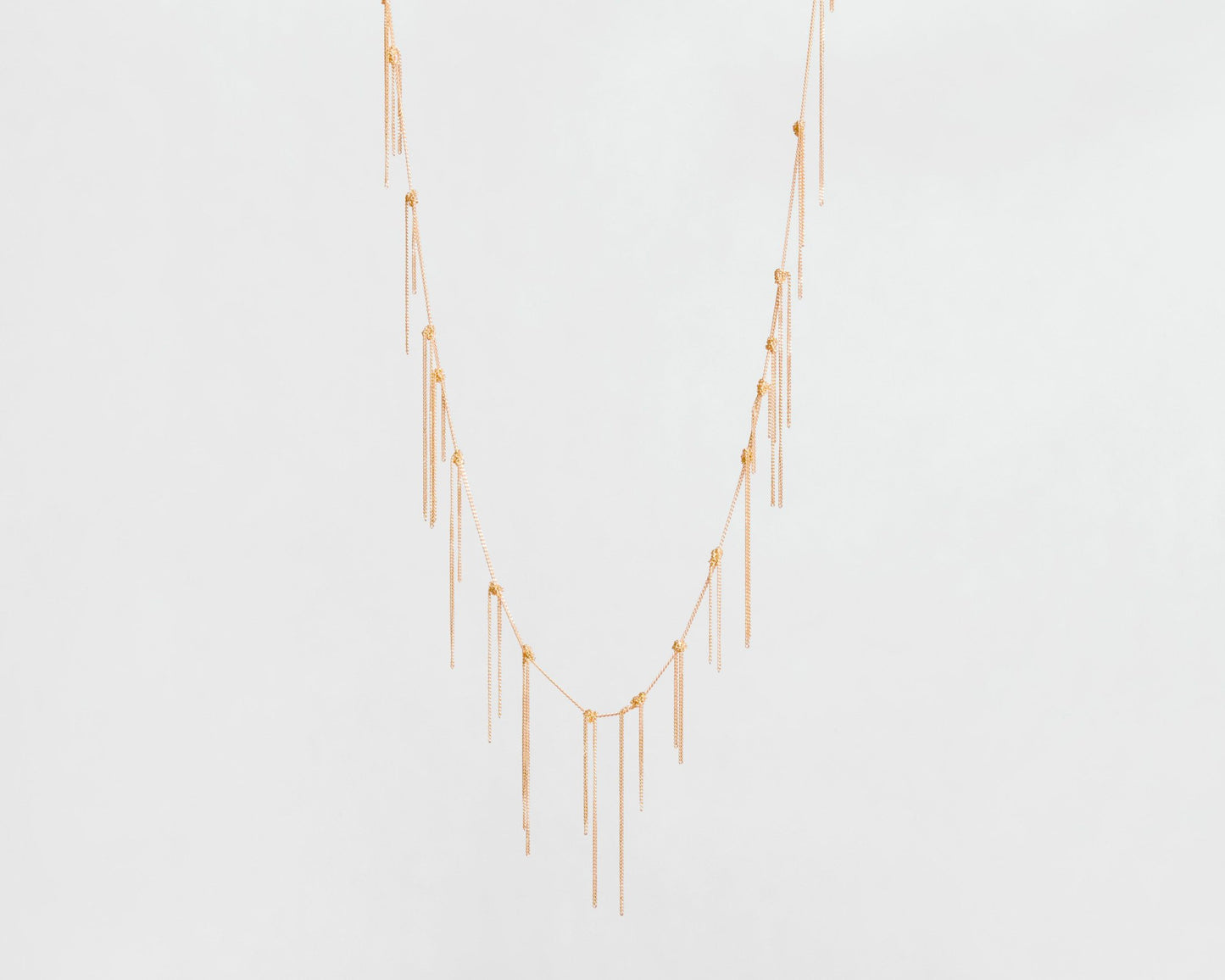 18KT yellow gold fringe necklace - Fringe