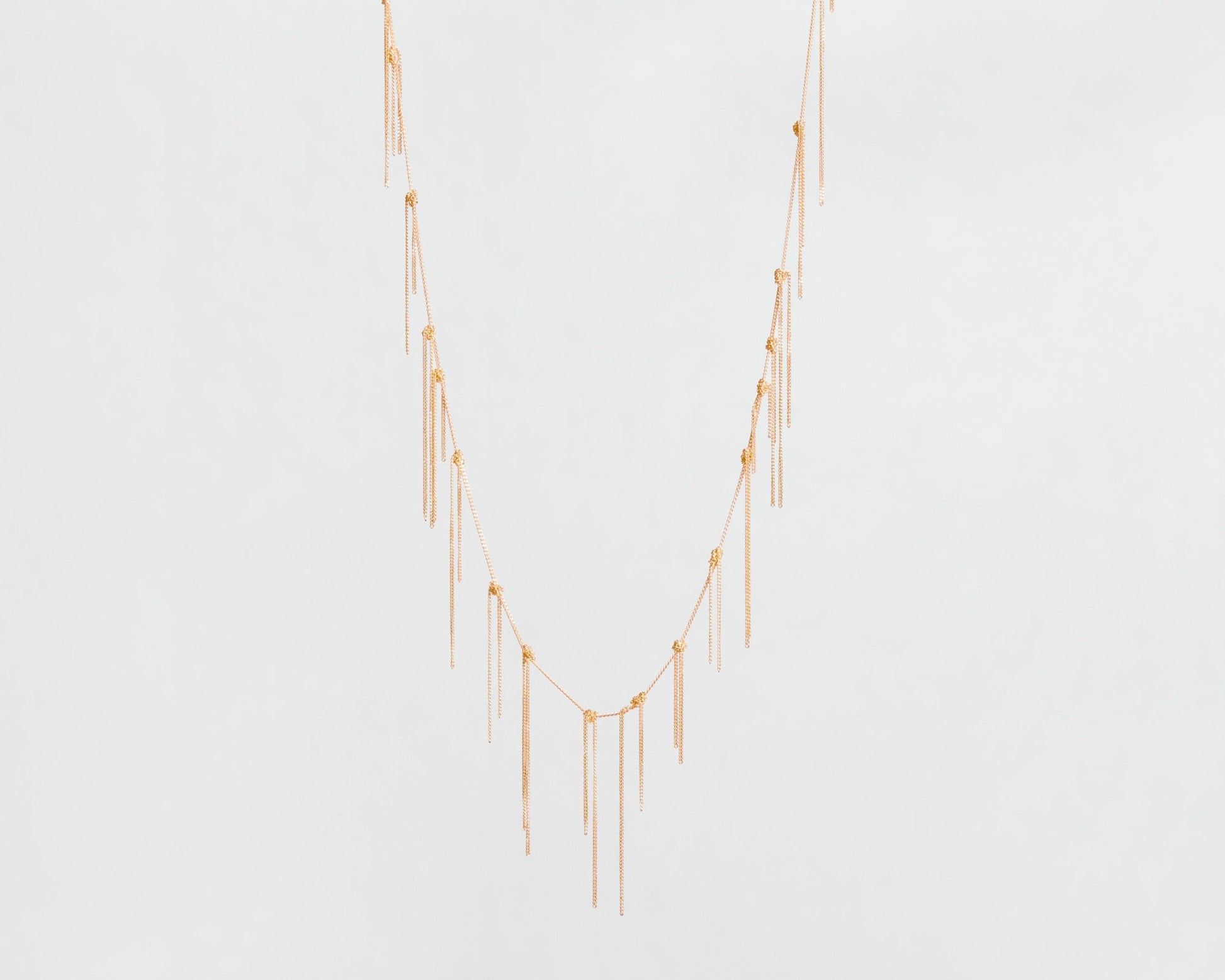 18KT yellow gold fringe necklace - Fringe