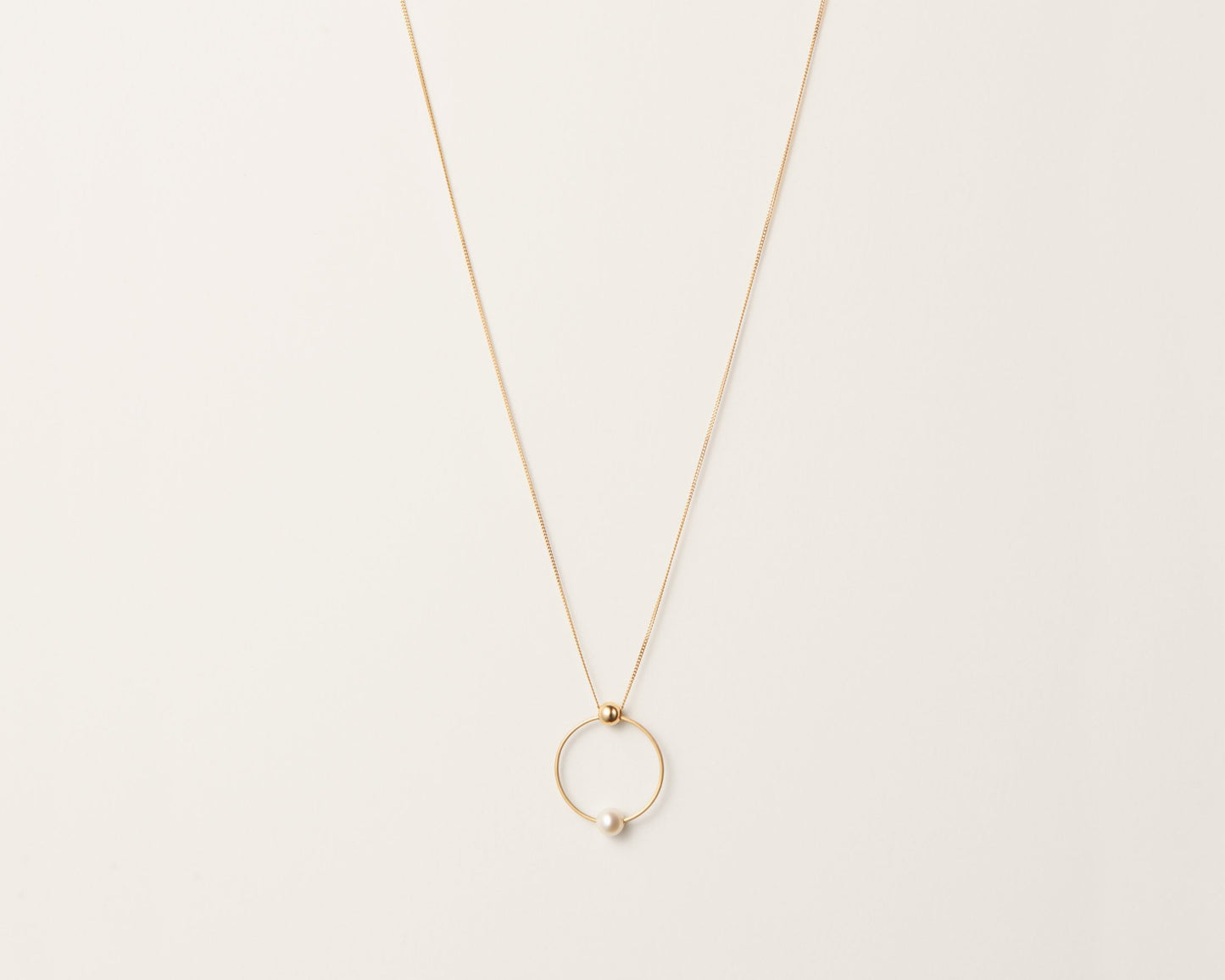 18KT yellow gold necklace with akoya pearl - Himalia