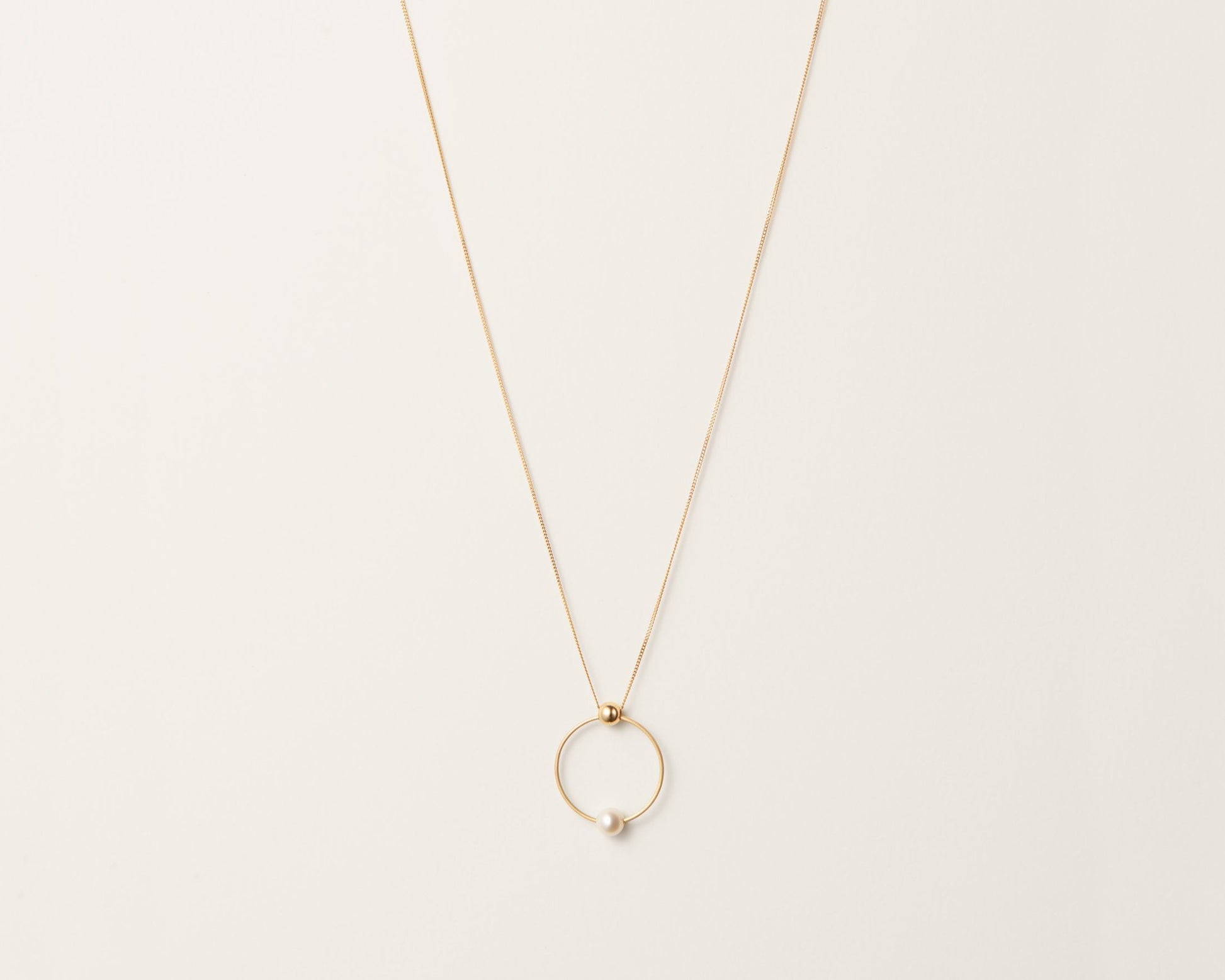 18KT yellow gold necklace with akoya pearl - Himalia