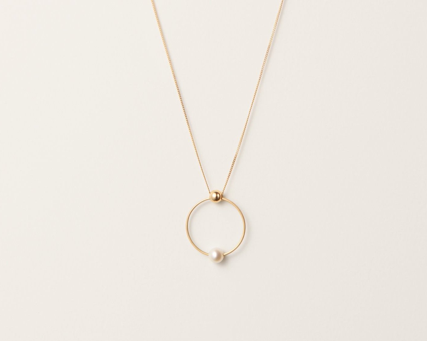 18KT yellow gold necklace with akoya pearl - Himalia