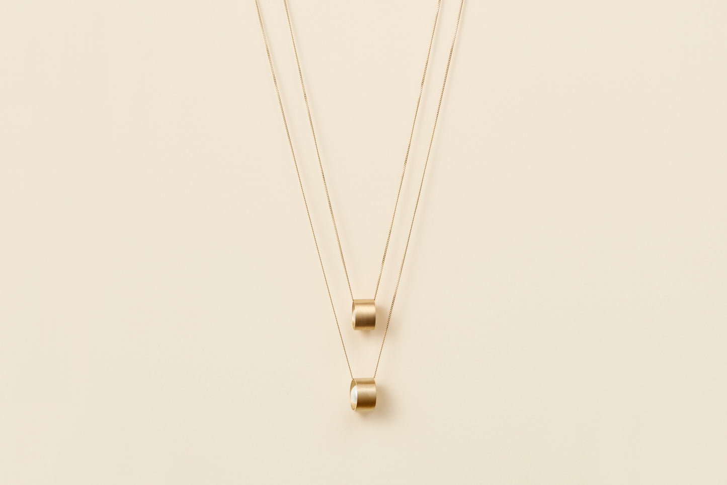18KT yellow gold band necklace with akoya pearl - Moon N