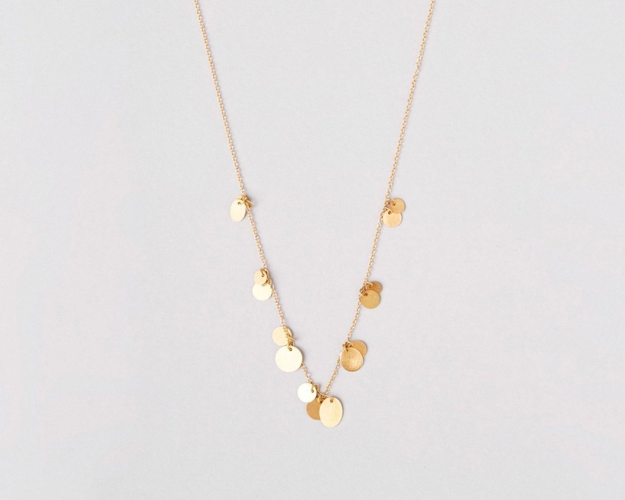 18KT yellow gold necklace with pendants - Piani Medi