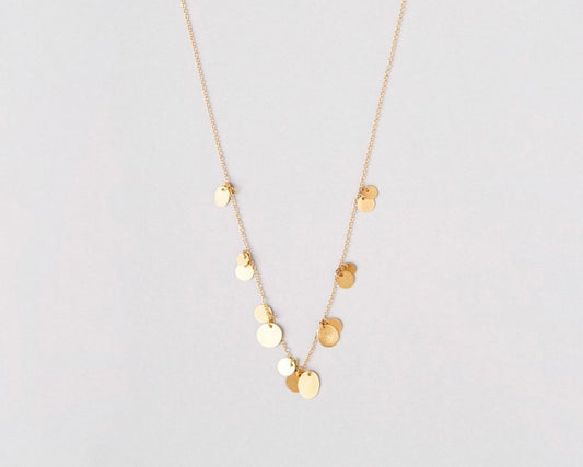 18KT yellow gold necklace with pendants - Piani Medi