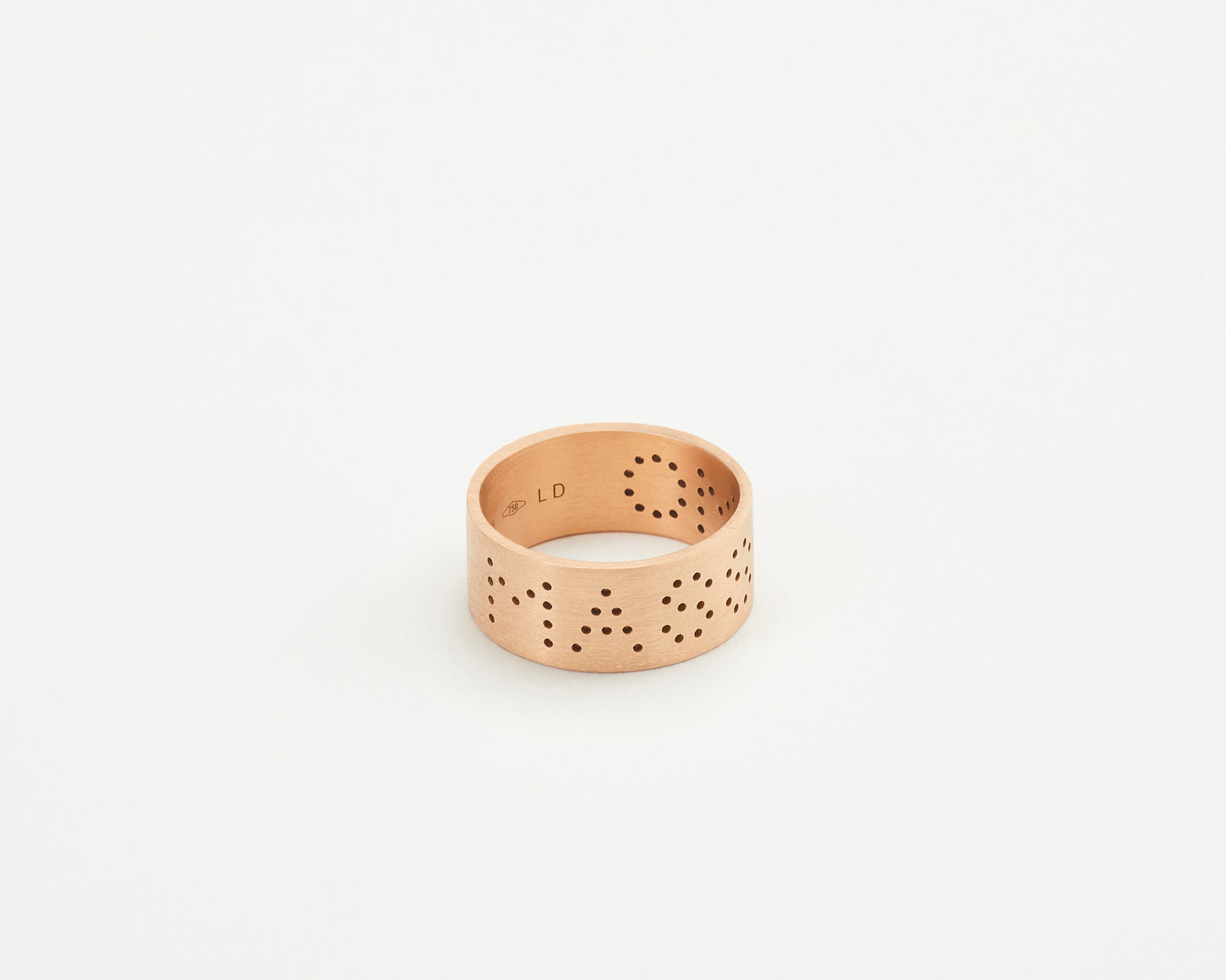 18KT yellow and rose gold band ring - Lettering