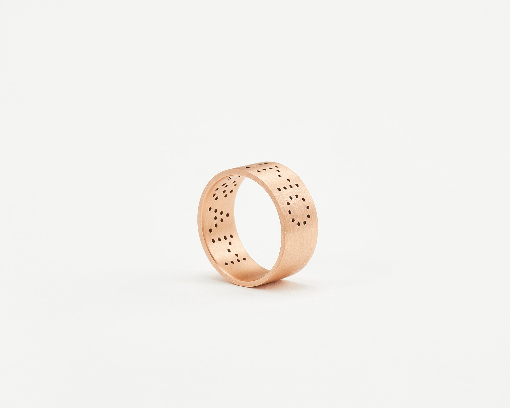 18KT yellow and rose gold band ring - Lettering