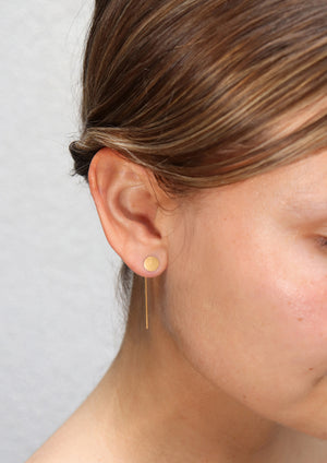 18KT yellow gold hanging earrings - Linea Tratto 