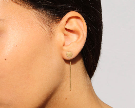 18KT yellow gold hanging earrings - Linea Tratto 3E