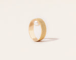 18KT gold band ring with white akoya pearl (diameter 8,5 MM) - Be Touched