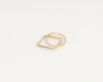 18KT yellow and rose gold ring with diamonds - Quadrato Cerchio