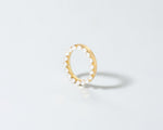 18KT yellow gold ring, with Freshwater Pearls - Cornice