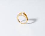 18KT yellow gold pearl ring with akoya pearl - Enclosed