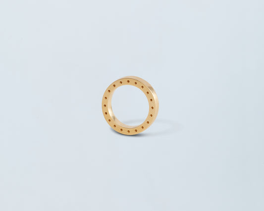 18KT yellow gold wedding ring - Sides Holes